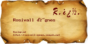 Rosivall Ágnes névjegykártya