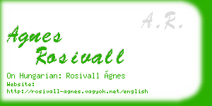 agnes rosivall business card